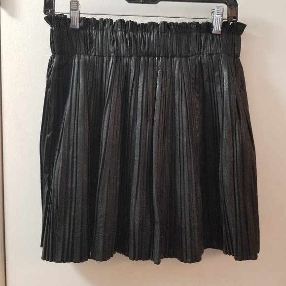 Mustard Seed Skirts Mustard Seed Pleated Faux Leather Skirt Poshmark